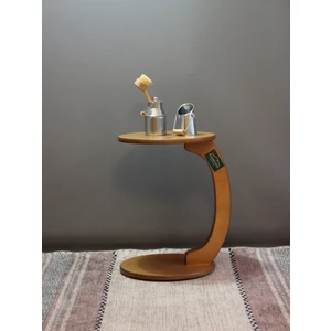 Kleinhaus Furniture Ahşap Zigon Sehpa / Yan Sehpa / C Sehpa