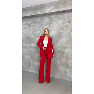 Blazer Ceket Pantolon Takım Çift Cepli
