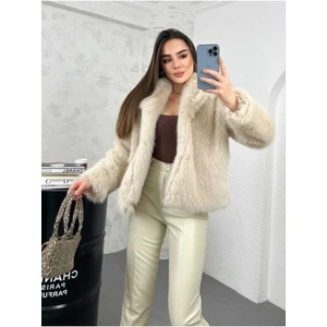 Premium Kadın Yakalı Ithal Suni Kısa Kürk