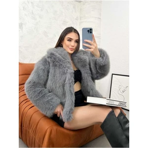 Premium Kadın Yakalı Ithal Suni Kısa Kürk