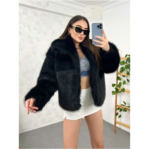 Premium Kadın Yakalı Ithal Suni Kısa Kürk