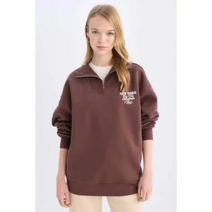 Coool Oversize Geniş Kalıp Basic Düz Sweatshirt E2433AX24WN