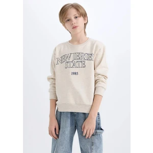 Erkek Çocuk Bisiklet Yaka Baskılı Sweatshirt D6210A824CW