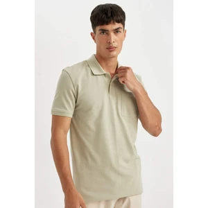 New Regular Fit Kısa Kollu Pike Basic Düz Polo Tişört D4610AX24SM