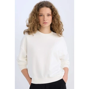 Regular Fit Bisiklet Yaka Kalın Basic Düz Sweatshirt D6645AX24WN