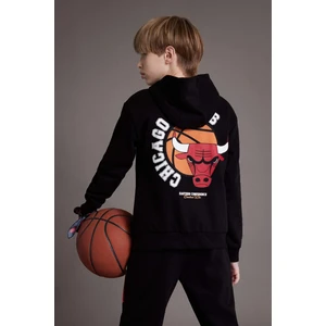 Erkek Çocuk NBA Wordmark Kapüşonlu İçi Yumuşak Tüylü Sweatshirt D7900A824WN