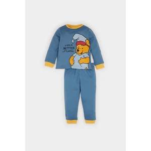 Erkek Bebek Pijama Takımı Disney Winnie The Pooh Bisiklet Yaka Uzun Kollu Üst Uzun Alt D5357A524WN