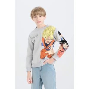 Erkek Çocuk Dragon Ball New Bisiklet Yaka Sırt Baskılı Sweatshirt D6814A824WN