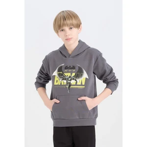 Erkek Çocuk Batman Kapüşonlu Kanguru Cepli Sweatshirt D6740A824WN