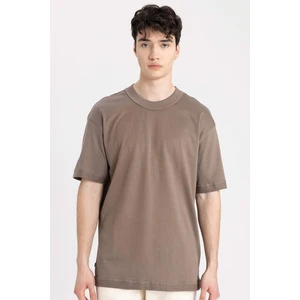Boxy Fit Bisiklet Yaka Basic Düz Kısa Kollu Tişört C2562AX24SM