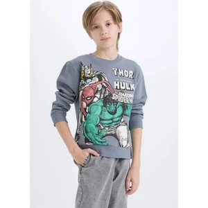 Erkek Çocuk Marvel Comics Bisiklet Yaka Sweatshirt D6738A824WN