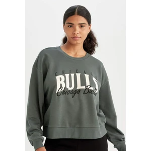DeFactoFit NBA Chicago Bulls Bisiklet Yaka Sweatshirt C8247AX24AU