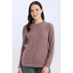 Regular Fit Bisiklet Yaka Casual Basic Düz Uzun Kollu Tişört D7482AX24AU