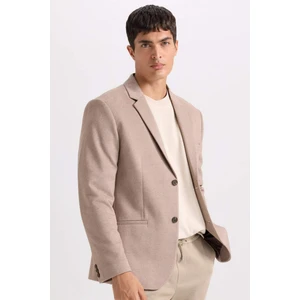 Slim Fit Dar Kesim Astarlı Düğmeli Blazer Ceket N0503AZ24AU