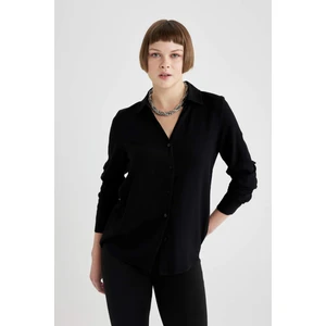 Regular Fit Uzun Kollu Basic Düz Gömlek Z6472AZ24SP