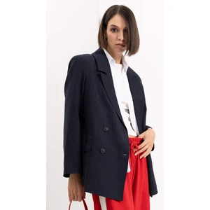 Oversize Geniş Kalıp Ceket Yaka Düğmeli Basic Düz Blazer Ceket D4418AX24AU