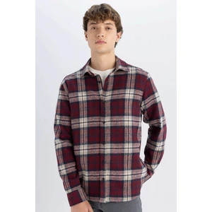 Regular Fit Kareli Oduncu Flanel Uzun Kollu Gömlek S9275AZ24AU