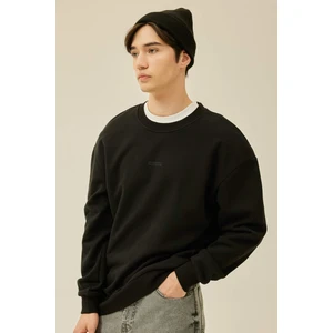 Boxy Fit Bisiklet Yaka Baskılı Sweatshirt C2207AX24SP