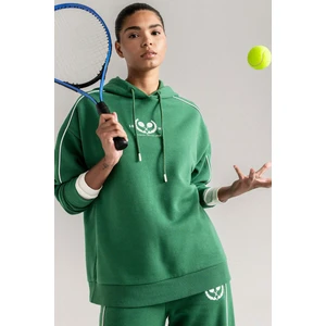 DeFactoFit Oversize Geniş Kalıp Kapüşonlu Sporcu Sweatshirt D1700AX24AU