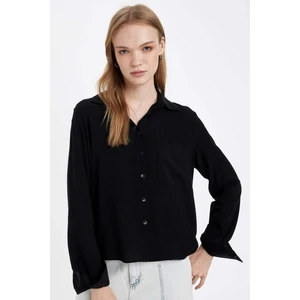 Regular Fit Basic Düz Düğmeli Uzun Kollu Gömlek N2518AZ24AU