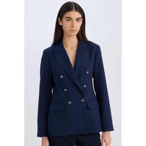 Oversize Geniş Kalıp Gömlek Yaka Düğmeli Basic Düz Blazer Ceket D3155AX24AU