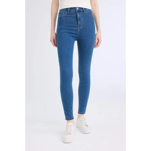 Jegging Yüksek Bel Bilek Boy Dar Paça Basic Düz Jean Pantolon B7498AX24AU