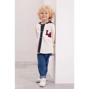 Erkek Bebek Kapüşonlu Gabardin Uzun Kollu Gömlek D2596A524AU