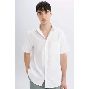 Regular Fit Yazlık Dokulu Kısa Kollu Gömlek C9435AX24SM