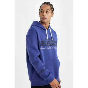 DeFactoFit NBA Los Angeles Lakers Oversize Geniş Kalıp Bisiklet Yaka Kalın Sweatshirt C9255AX24AU
