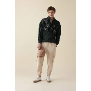 Regular Fit Jogger Eşofman Altı Kargo Cepli Basic Düz Beli Bağcıklı Lastikli Paça Y5533AZ24AU