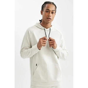 DeFactoFit Standart Fit Kapüşonlu Cepli Skuba Dalgıç Kumaş Sporcu Sweatshirt D1950AX24AU