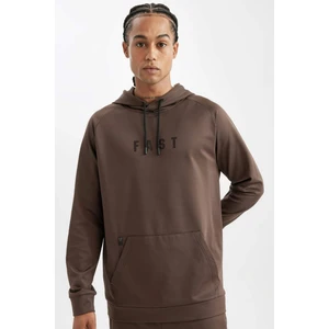 DeFactoFit Standart Fit Kapüşonlu Cepli Skuba Dalgıç Kumaş Sporcu Sweatshirt D1950AX24AU
