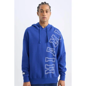 DeFactoFit NBA Miami Heat Oversize Geniş Kalıp Kapüşonlu Kalın Sweatshirt D0677AX24AU