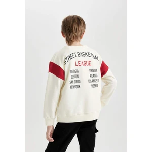 Erkek Çocuk Bisiklet Yaka Sırt Baskılı Sweatshirt C9796A824AU