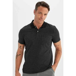Slim Fit Dar Kesim Basic Düz Kısa Kollu Polo Tişört D0031AX24SM