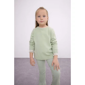Kız Bebek Bisiklet Yaka Basic Düz Triko Kazak X8187A224AU