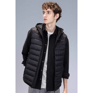 Hafif Şişme Yelek Su İtici Slim Fit Dar Kesim Kapüşonlu Fermuarlı Cepli Mevsimlik N4652AZ24AU