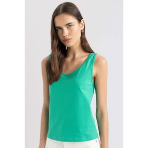 Slim Fit Dar Kesim U Yaka Basic Düz Atlet