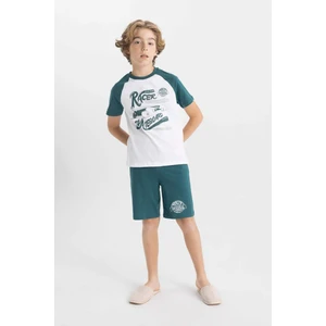 Erkek Çocuk Pijama Takımı Baskılı Kısa Kollu Üst Şort C7912A824SM