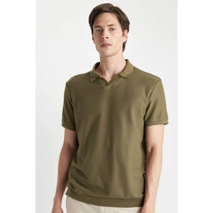 Regular Fit Kısa Kollu Örgü Görünümlü Polo Tişört A6849AX24SM