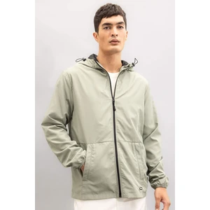 Su İtici Slim Fit Dar Kesim Kapüşonlu Fermuarlı Mevsimlik Baharlık Mont C5821AX24AU