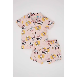 Kız Bebek Disney Mickey & Minnie Pijama Takımı Penye Kısa Kollu Üst Şort C3479A524HS