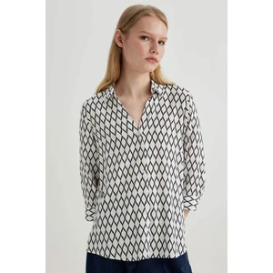 Regular Fit Uzun Kollu Desenli Gömlek K6402AZ24SP