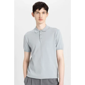 Slim Fit Dar Kesim Kısa Kollu Basic Düz Triko Polo Tişört Y5369AZ24SM