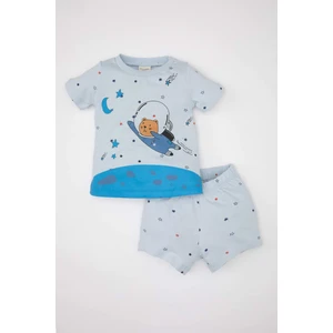 Erkek Bebek Pijama Takımı Penye Baskılı Kısa Kollu Üst Şort C3532A524HS