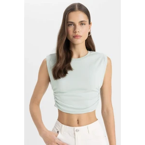 Slim Fit Dar Kesim Bisiklet Yaka Basic Düz Kolsuz Tişört A9420AX24SP
