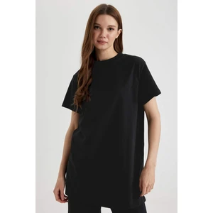 Regular Fit Bisiklet Yaka Basic Düz Kısa Kollu %100 Pamuk Tunik A8351AX24SP