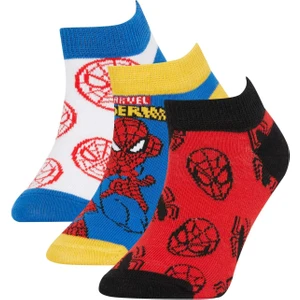 Erkek Çocuk Marvel Spiderman 3'lü Pamuklu Patik Çorap Z9028A6NS