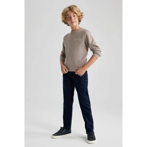 Erkek Çocuk Lacivert Düz Paça Gabardin Pantolon U3254A623AU
