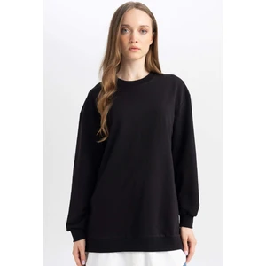 Regular Fit Bisiklet Yaka Basic Düz Sweatshirt Tunik A9529ax24au